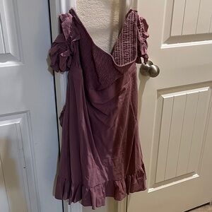 SHEIN Mauve Ruffle Dress